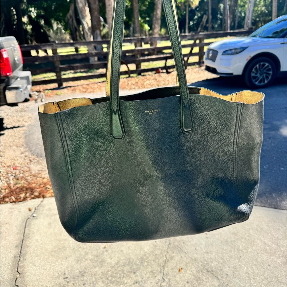 Black Leather Tote Bag